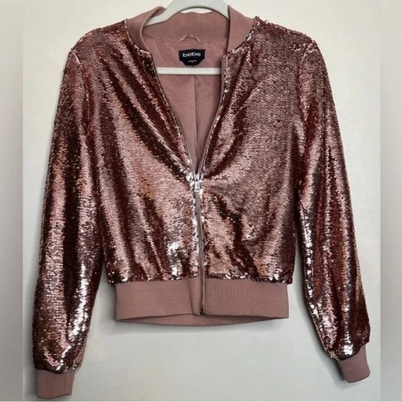Bebe rose gold sequin jacket - Picture 2 of 9